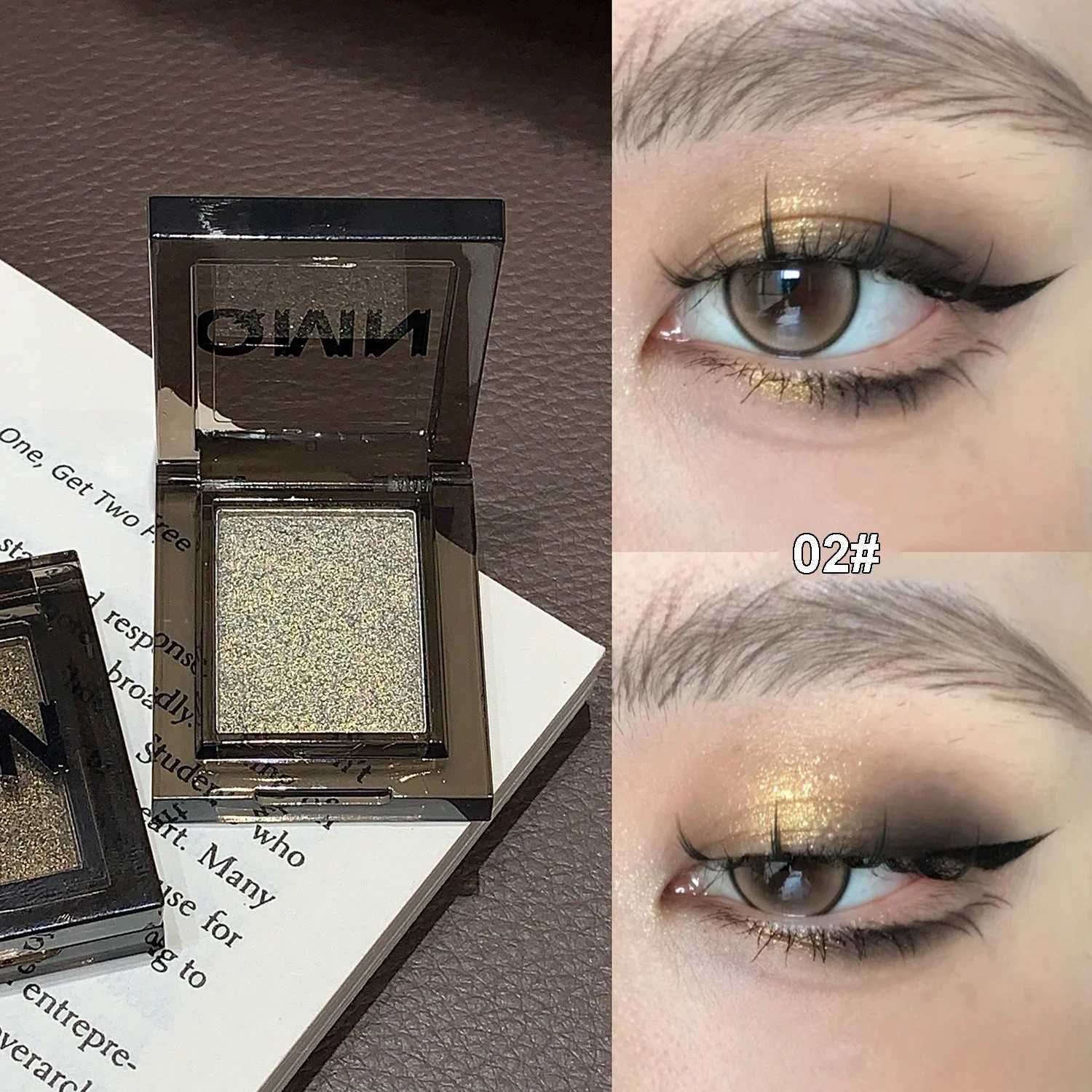 1Pc Chameleon Green Eye Shadow Metallic Smoky Monochrome Eyeshadow Palette Matte Pearl Glitter Earth Grey Multicolor Eye MakeupCL240812