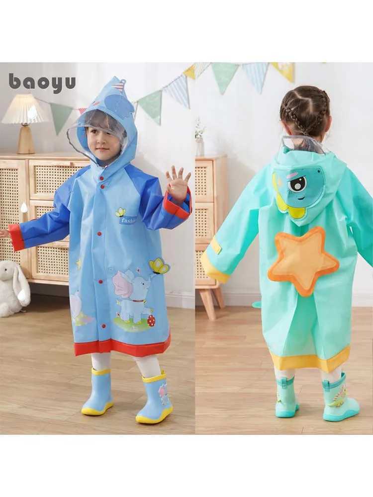 Three-dimensional Pattern Childrens Raincoat Women Boys Kids Raincoat Baby Rain Boots Rain Set Y240810