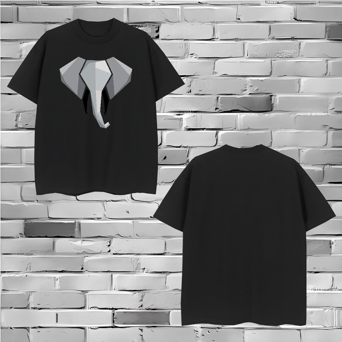 Wholesale Men T Shirts Elephant O-Neck Short Sleeve Anime Printing Street Custom Cartoon 230g Cotton Mens Tshirts New Designer Tee Shirt