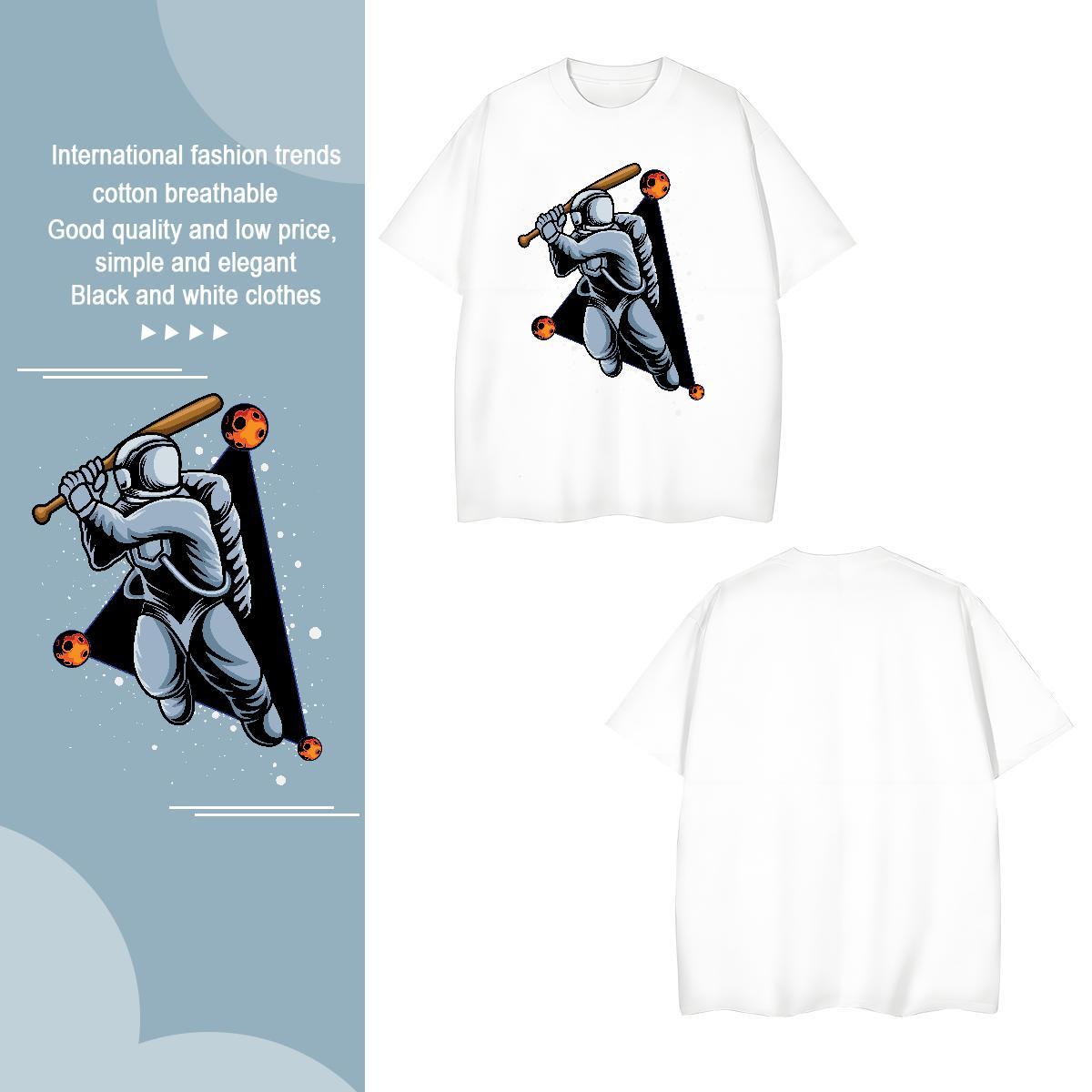Casual New Man T Shirts 100% Cotton 230g Men Tshirts Street Casual Breathable Short Sleeve Custom Cartoon Designer Tops Tees