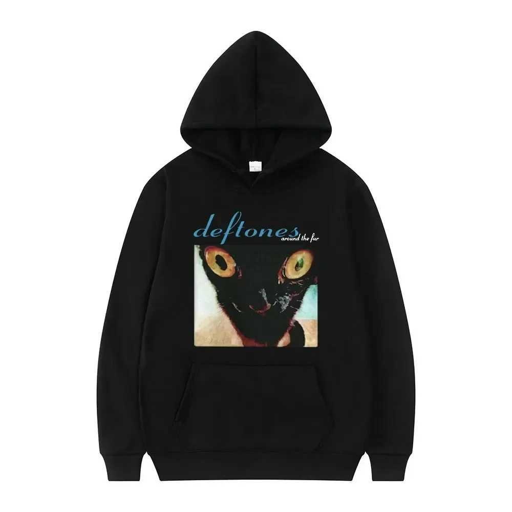 2024 Deftones Fashion Prevalent Print Hooded Men Women Plus Size Hoodies Retro Punk Sweatshirt Unisex Personality StreetwearXJ240812