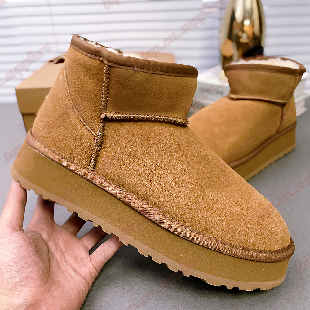 Womens Classic Designer boots ultra mini platform snow boot Tasman booties women Winter Warm Wool Shoes outdoor Tazz Suede Shearg platforms Slipper ie