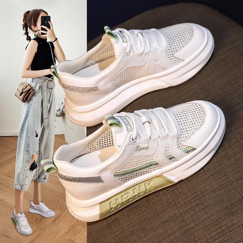 Ddmysports New Summer Women S Thick Sole Mesh Breathable Sports And Casual Board Shoes Outdoor
