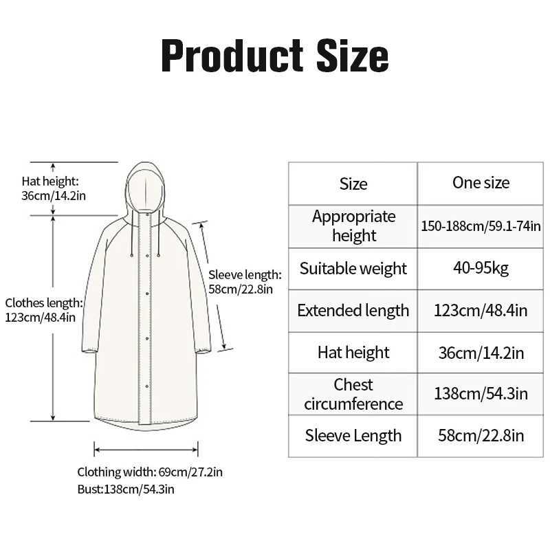 Adult hooded Poncho One Piece Children Raincoat Kid Adult Thickened Waterproof Rain Coat Outdoor Hiking Travel Reusable Rain Y240810