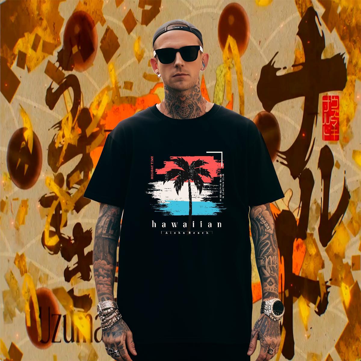 T Shirts Men 100% Cotton 230g tree Daily Wear Crew Neck Breathable White Plus Size Mens Tshirts Designer Classic Top Tees