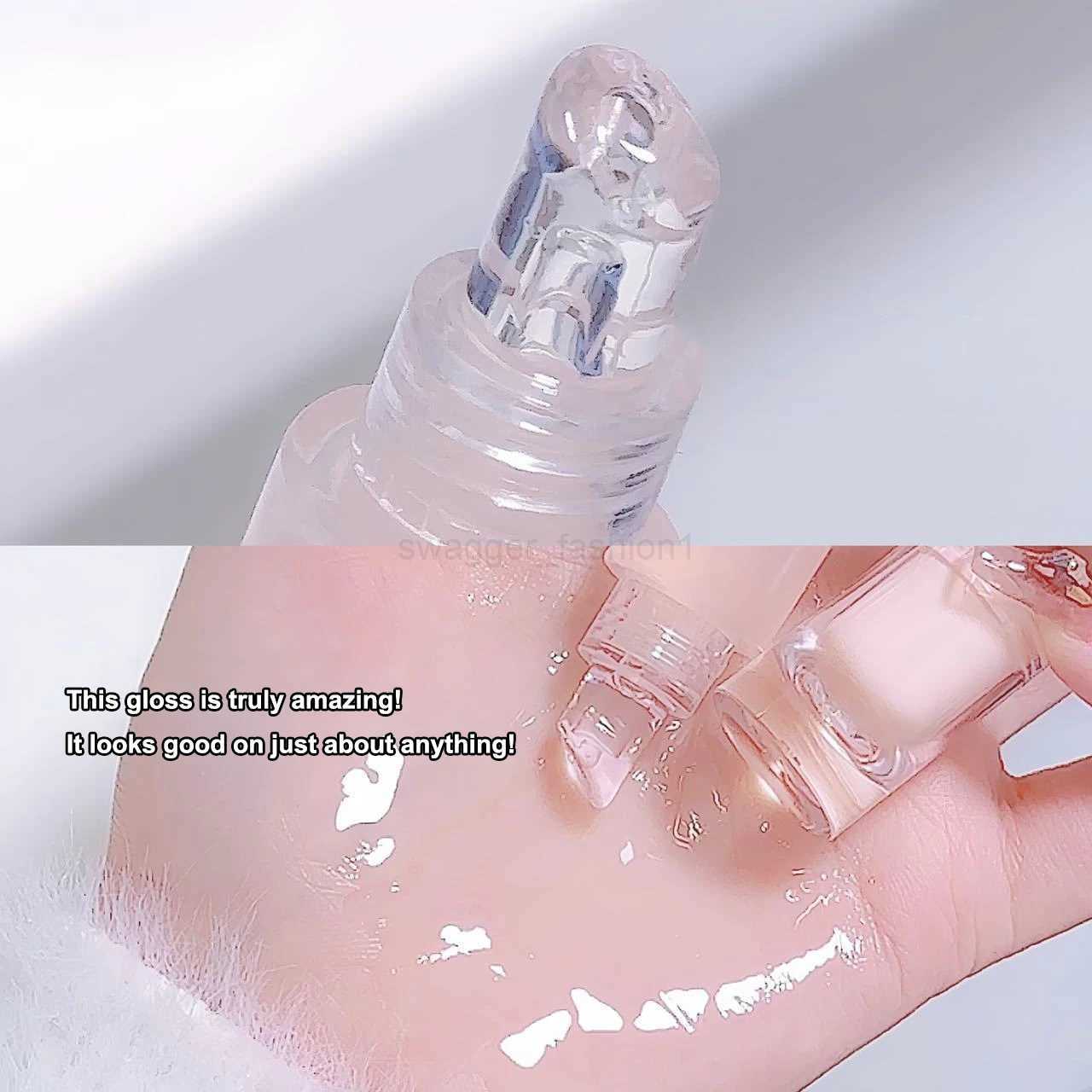 Jelly Pigment Tube Lip Oil Moisturising Lasting Plumping Lip Treatment Transparent Liquid Lipstick Water Light Sealer Base StickXJ240812