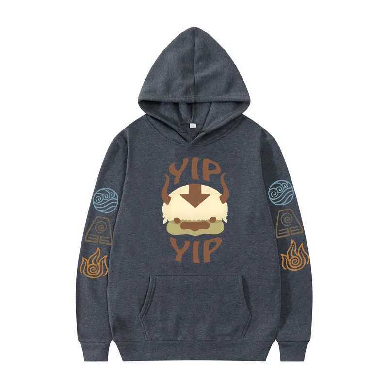 Avatar The Last Airbender Hoodie for Men and Womens Couple Letter from Apa Ip Printed Anime Sportswear Flip TopW240724