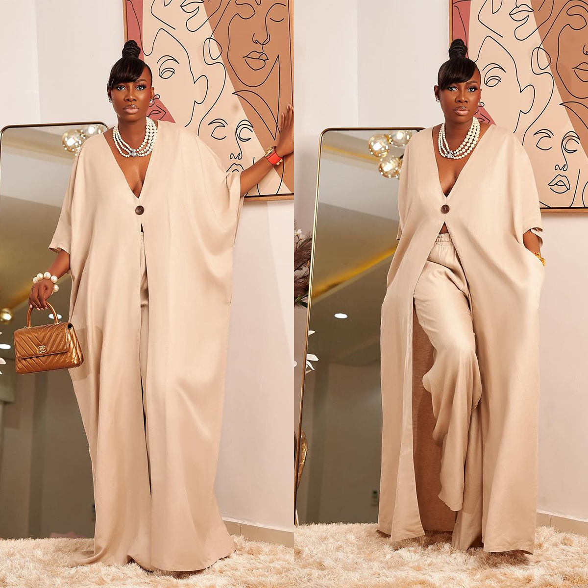 Women Fashion Suits Long Jacket Sleeveless Wraps Ladies Prom Evening Birthday Party Guest Formal Wear With Pants 2 Pieces