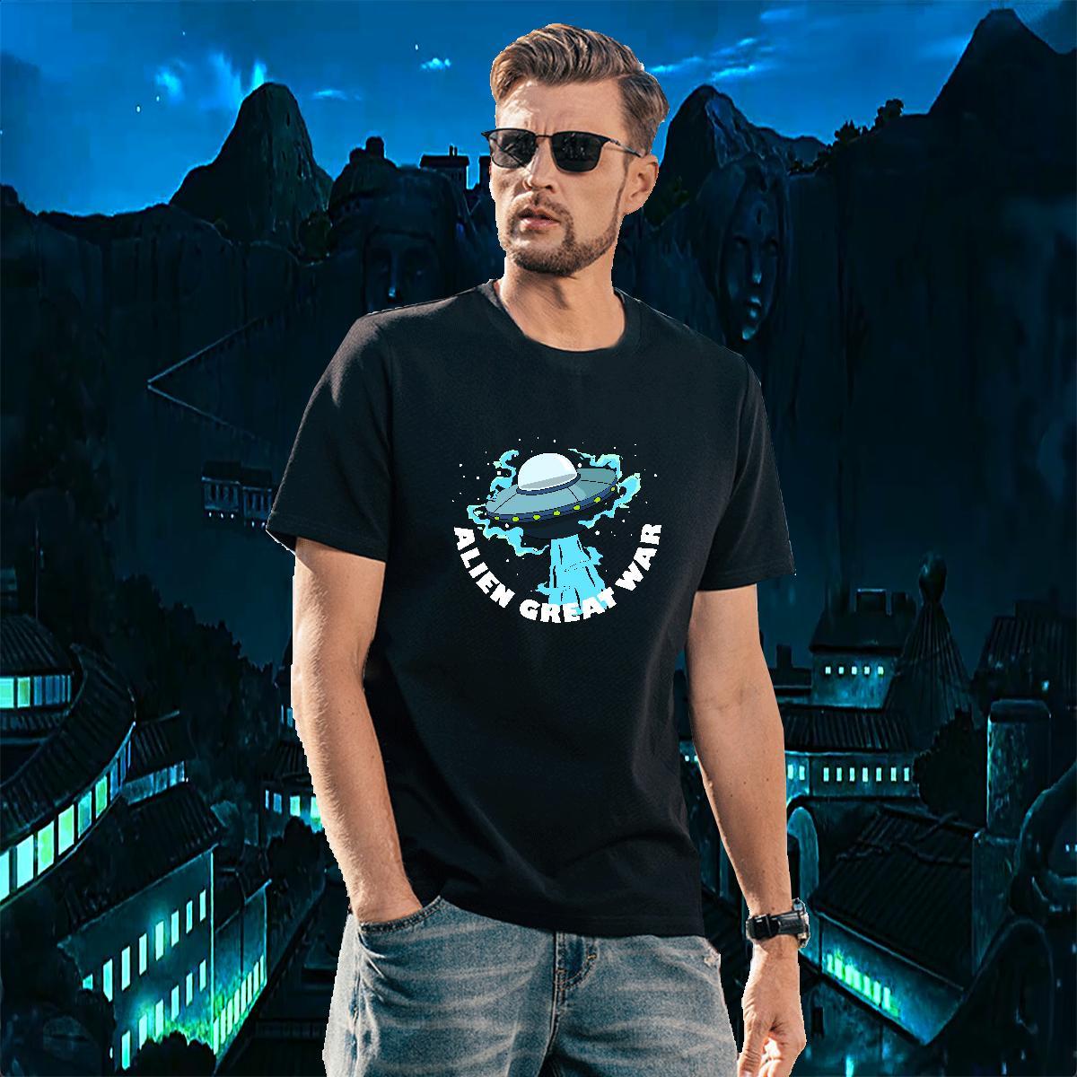Soft Tshirt for Man Woman ET 230g Pure Cotton Beach Breathable T shirt DIY Anime 2024 Clothings