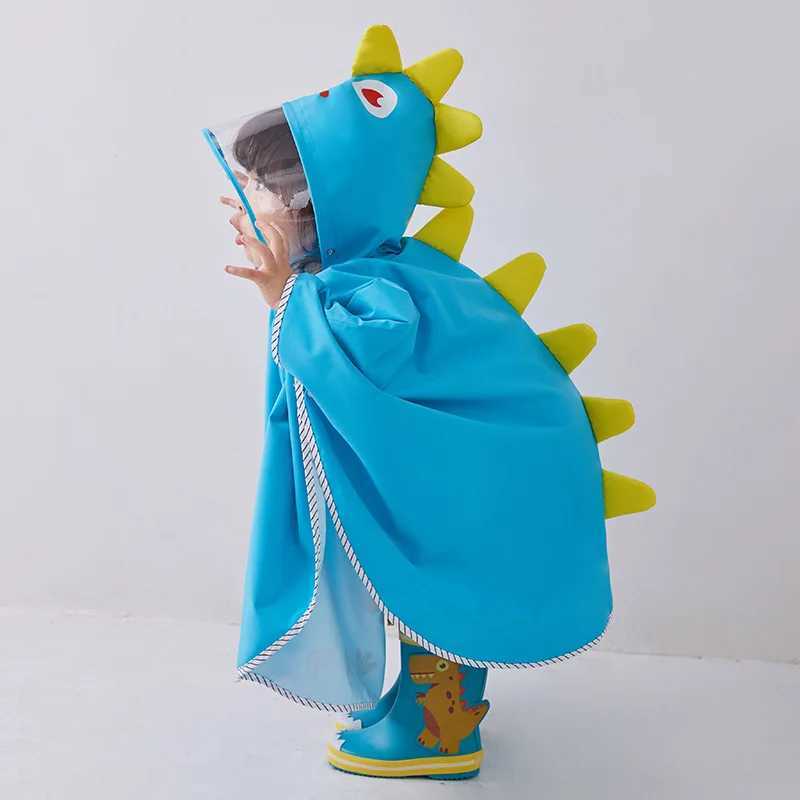 Yellow/Pink/Blue Raincoat Waterproof For Kids Girl Boys 1 3 6 Years Rain Coat Cover Raingear Baby Poncho Trench Capa De Chuva Y240810