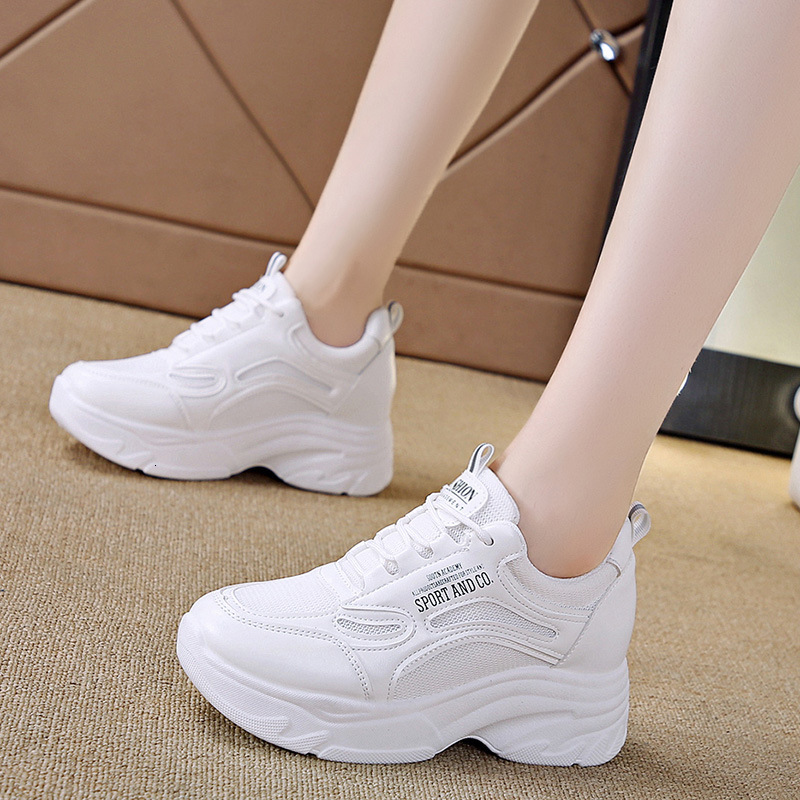 Ddmysports Dad S Women Summer Trendy Shoes Thick Soled Versatile New Spring Height Increasing Casual Sports White Outdoor Shoes