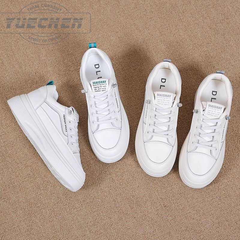 Ddmyoutdoor New Autumn Thick Soled With Inner Eight Increase Small And Versatile Casual Sponge Cake White Shoes Women S Board Outdoor