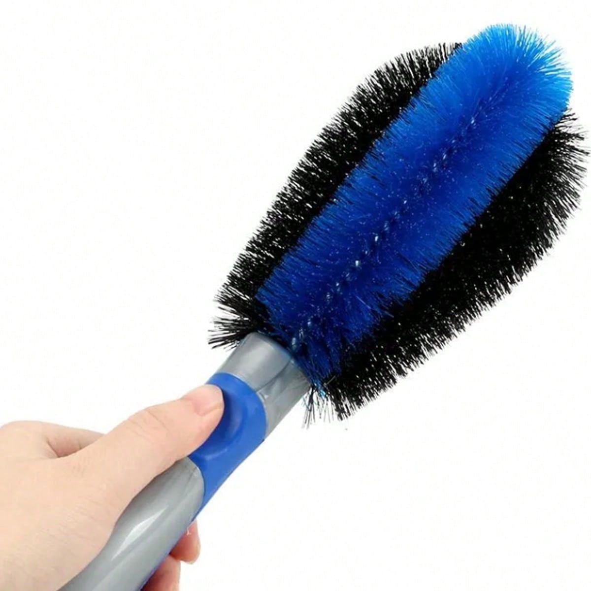 1pc car wheel brush blue handle tire brush special for cleaning wheel rims car washing tool cleaning brush