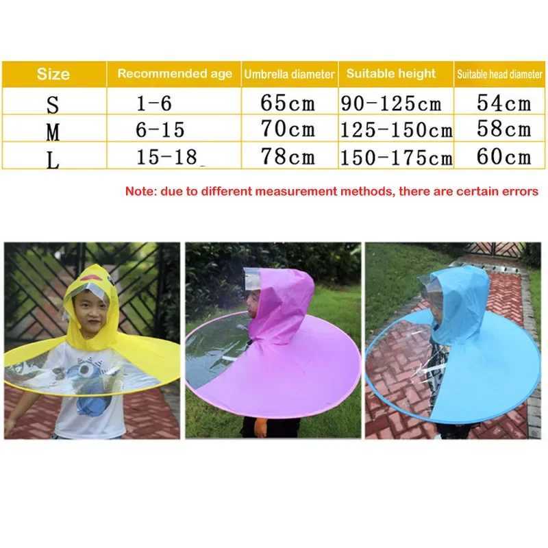 Cute Kids Raincoat Cartoon Duck Children Rain Poncho UFO Shape Kids Rain Coat Outdoor Boy Girl Rain Jacket Windbreaker Umbrella Y240810