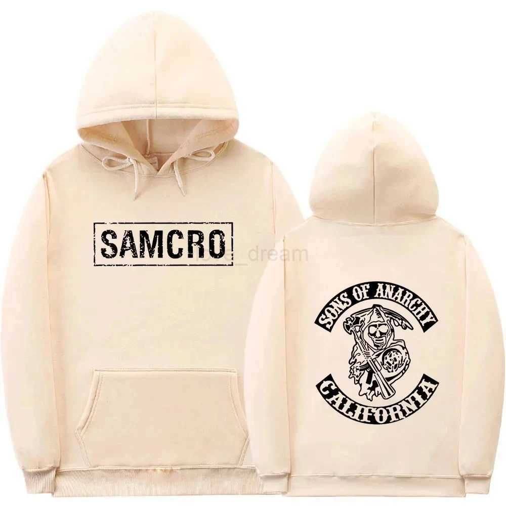 2024 Double-sided Printed hoodie Sweatshirt top Sons of Chaos SAMCRO mens and womens fashion jumpers Hoodies Casual hooded sXJ240812