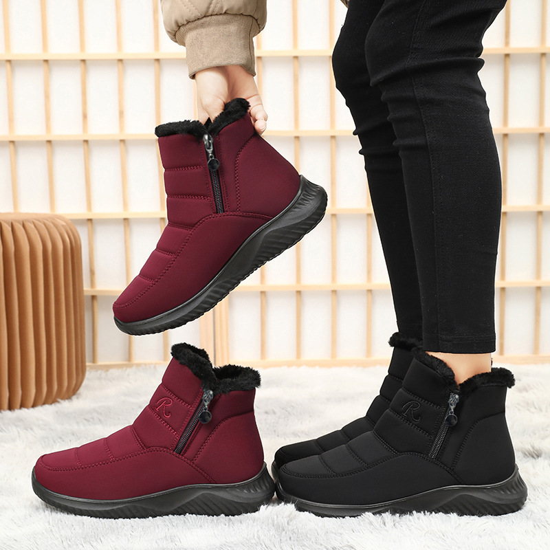 Ddmysports Winter Lightweight Polyurethane High Top Plush And Thick Insulation Snow Boots Women S Shoes Cotton Outdoor Shoes