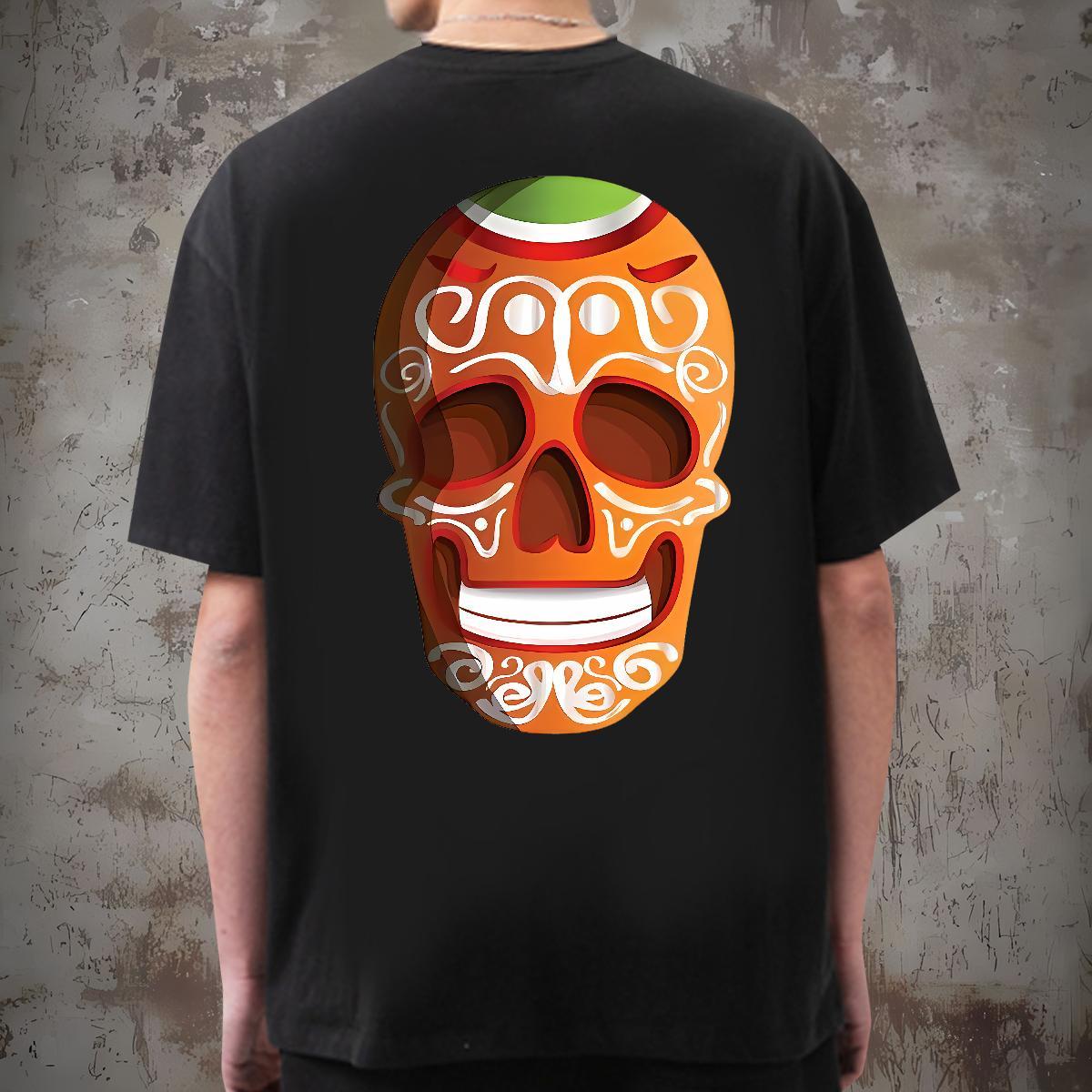 2024 Designer T-Shirts for Men skull Clothes 230g Pure Cotton Street Soft Asian Size Breathable Crew Neck Tshirt for Man Woman
