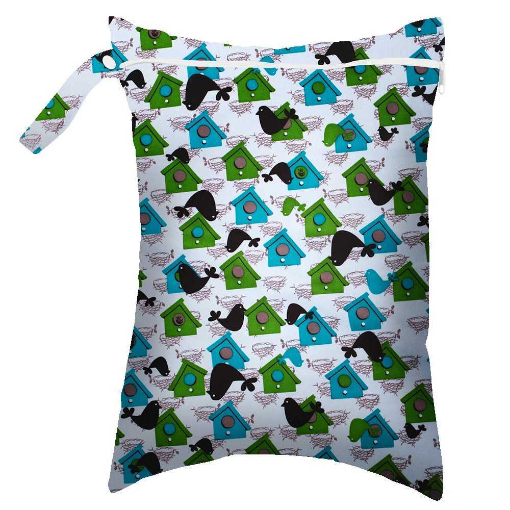 30X40cm wet dry bag baby large capacity diaper waterproof bag cartoon printed handbag outdoor handcart handbag W240812