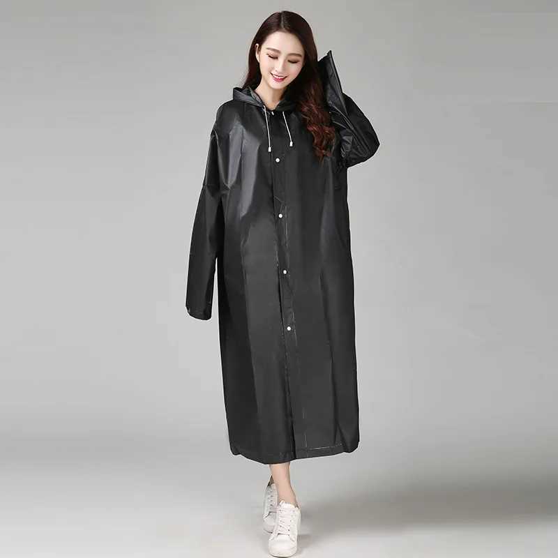 135g Thick Raincoat EVA Women Raincoat Thickened Waterproof Rain Coat Women Clear Transparent Tour Waterproof Rainwear Suit Y240810