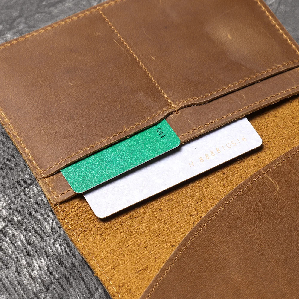 Leather mens and womens passport bags document card flight ticket storage for overseas business travel 240810