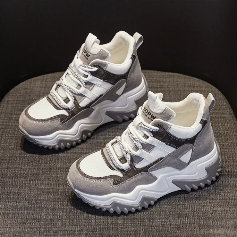 Ddmysports Igh Bang Dad Women S Spring And Autumn Season New Pine Cake Thick Sole Elevated Fashion Casual Versatile Sports Shoes Outdoor
