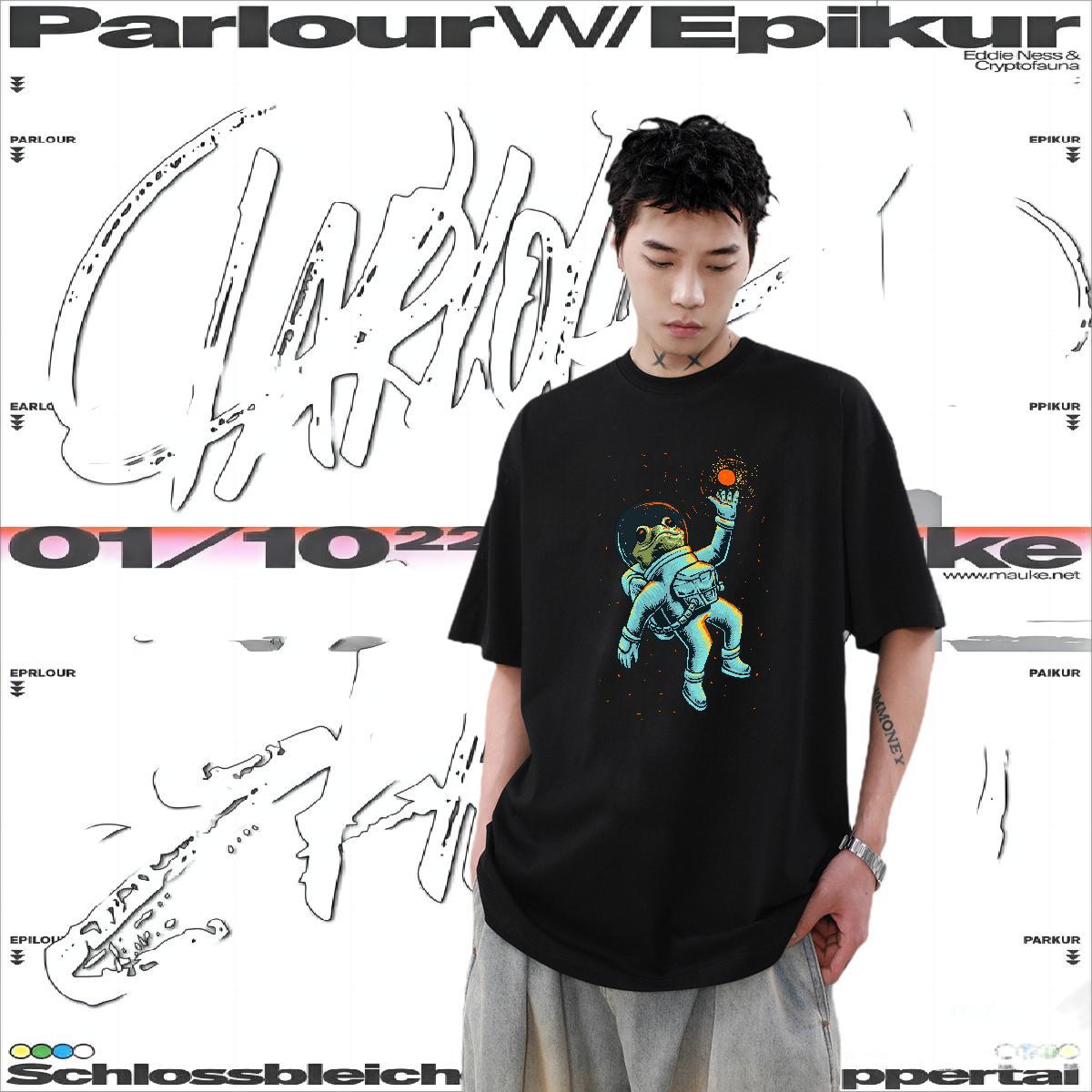 Classic Casual T-Shirts for Men ET Tee Shirt 230g 100% Cotton Outdoor Cool Black White Breathable Short Sleeve Men Tshirts
