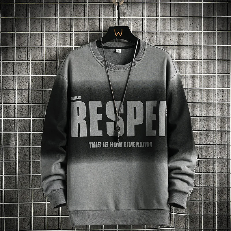 Autumn Spring Hoodies Sweatshirt For Mens Print Hip Hop Punk Pullover Streetwear Casual Fashion Clothes OverSize 5XL 240812