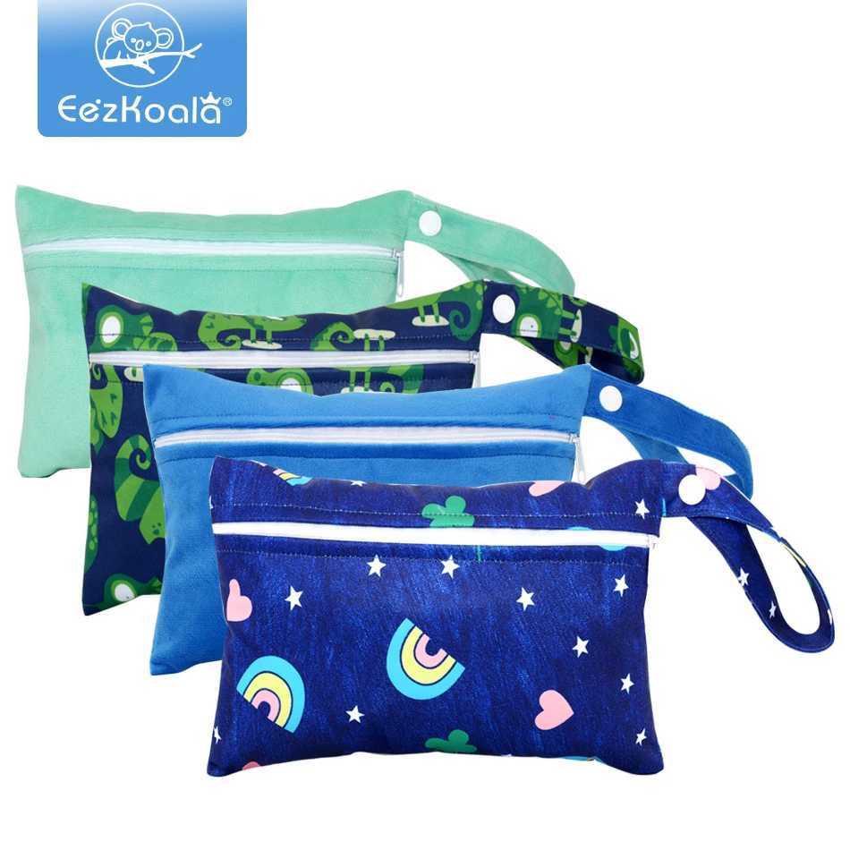 EezKoala Mini Wet Bag Baby Cloth Urine Bag Mens Pad 15X22.5cm Zipper Waterproof Reusable and Washable Wet Bag W240812