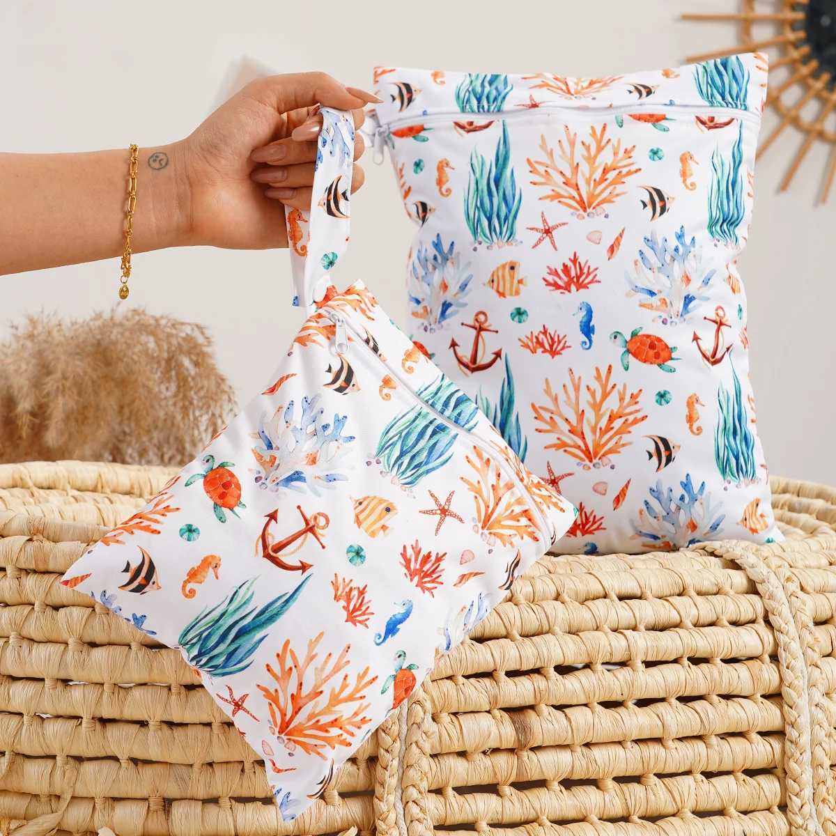 3 pieces/set waterproof urine bag cute mens storage bag suitable for babies and mothers traveling W240812