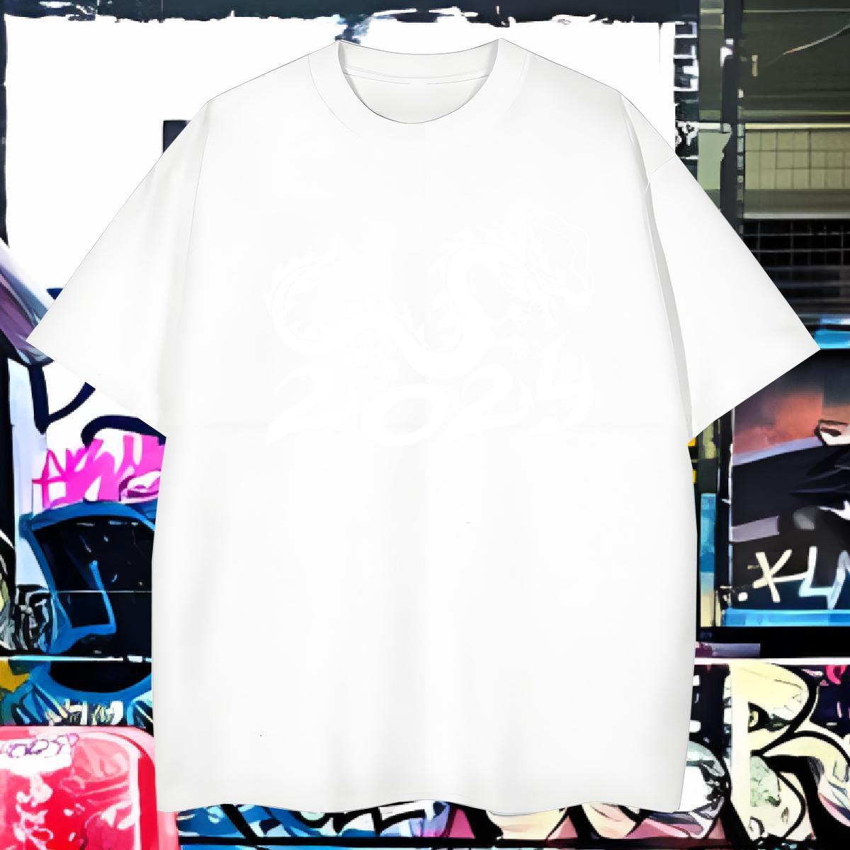 Customized 230g Pure Cotton Mens T Shirts Casual Beach Men Tees Clothes Crew Neck Loose Fit Black White