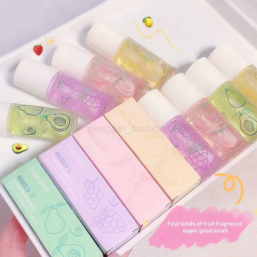 Transparent Jelly Lip Oil Clear Mirror Cute Lip Gloss Moisturizing Liquid Lip Balm Fruit Lip Tint Pumpler Anti-drying Lip CareXJ240812