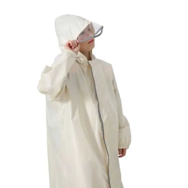 90-160cm Waterproof Rain Coat Cover For Big Children Raincoat Poncho Jacket Hiking Rainwear Chubasqueros Schoolbag Positive Y240810
