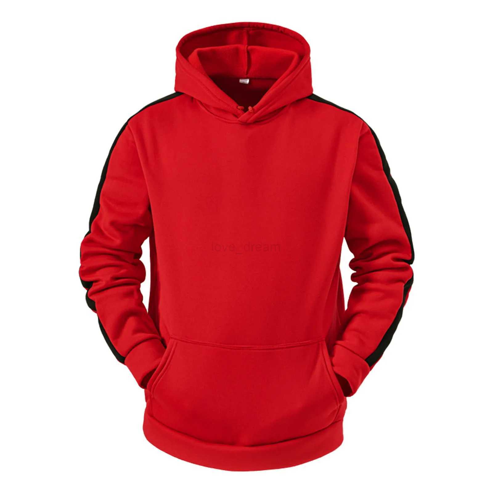 Mens Hooded Sweatshirt Autumn Winter Fashion Long Sleeve Jacket Casual Sports Hooded Sweater StreetwearXJ240812