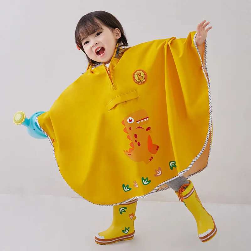 Yellow/Pink/Blue Raincoat Waterproof For Kids Girl Boys 1 3 6 Years Rain Coat Cover Raingear Baby Poncho Trench Capa De Chuva Y240810