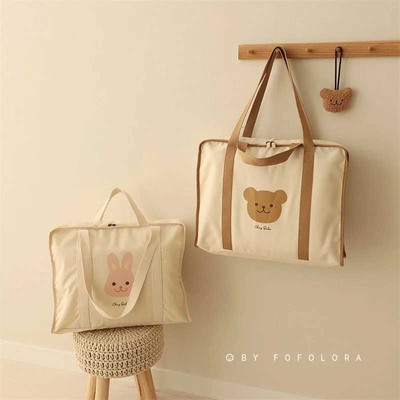 Large capacity childrens luggage bag kindergarten childrens bedding storage bag mothers bag baby products canvas waterproof organizer handbag W240812
