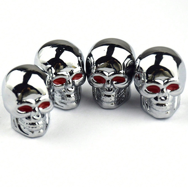 Personalized skull valve cap car motorcycle bicycle universal valve cover 4pcs