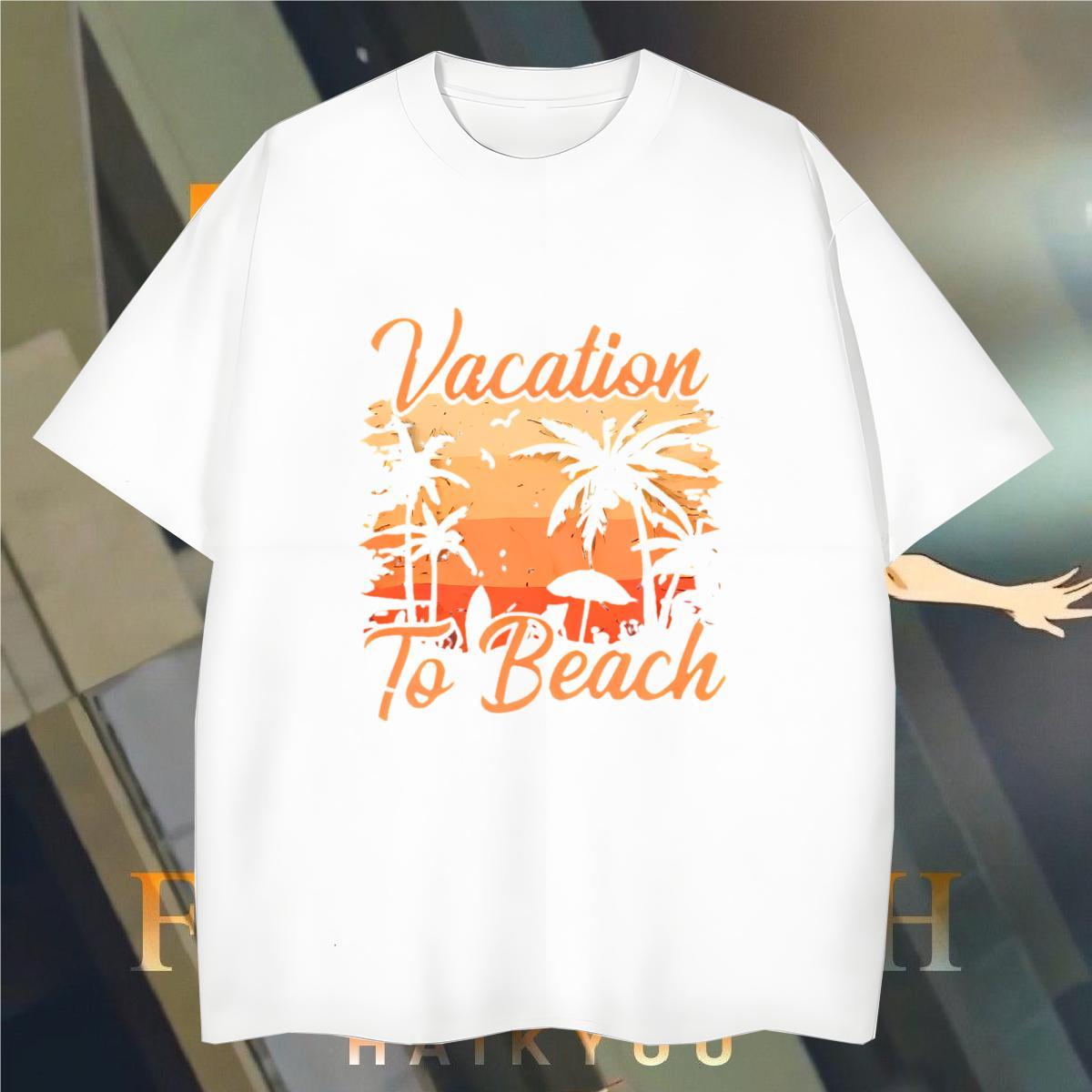 TOP Quality Couples T Shirts tree 230g Pure Cotton Spring Summer Crew Neck T shirt DIY Anime Classic Tops