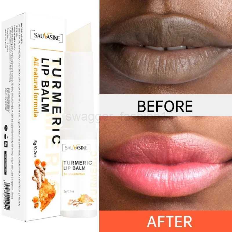 Turmeric Remove Dark Lip Balm Lighten Melanin Exfoliating Lip Oil Fade Lip Line Dead Skin Moisturizing Brighten Repair Lip CareXJ240812