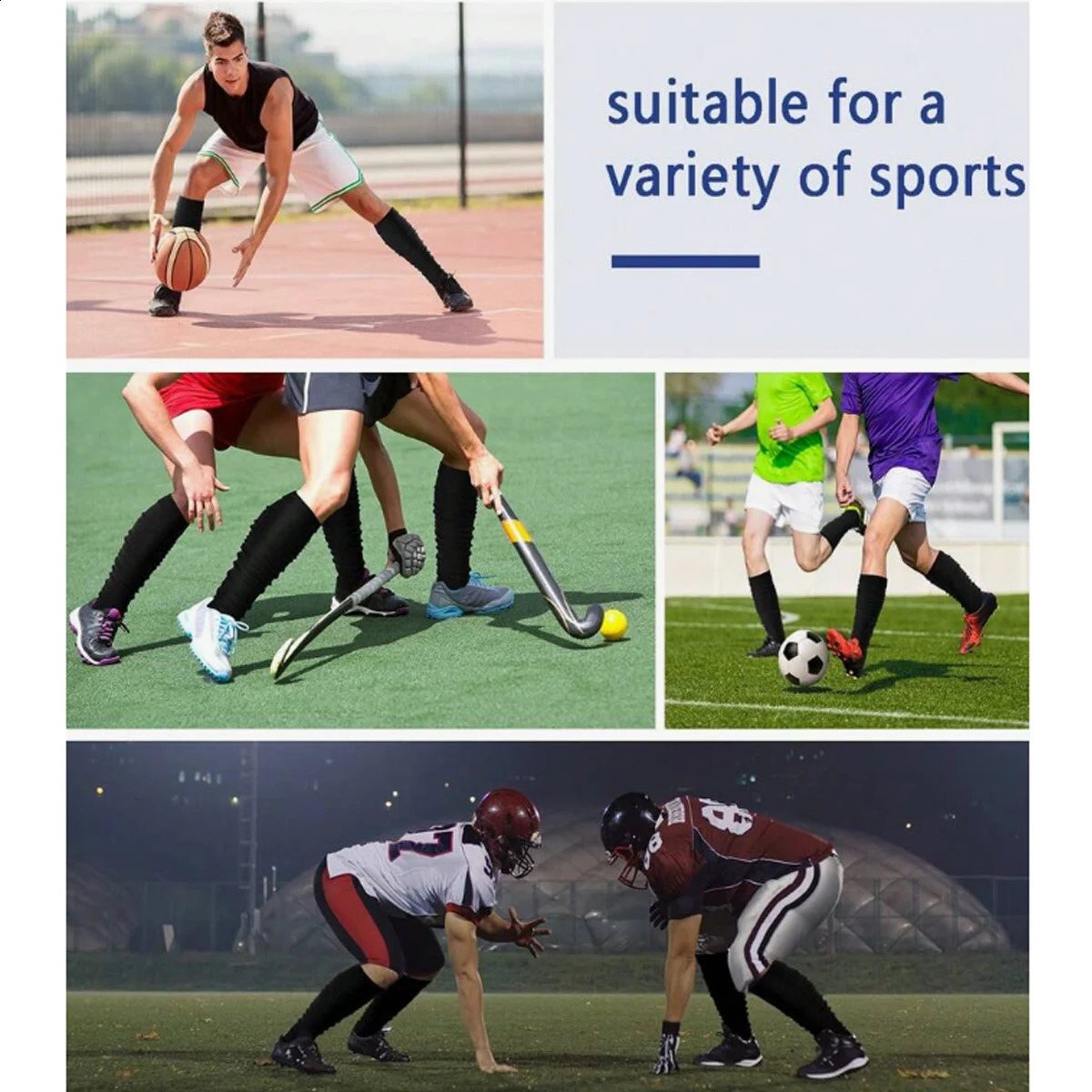 1 Pair Leg Sleeves to Accompany Grip Socks Calf Compression for Soccer Football Basketball Match Your Team Kit 240805