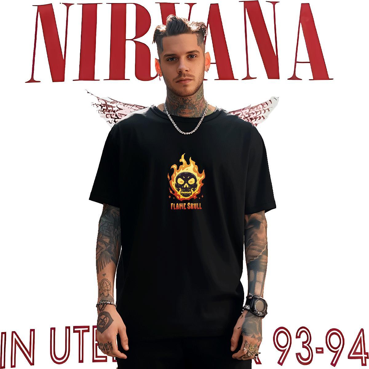 DIY T-Shirts for Men skull Clothings 100% Cotton 230g Summer Casual Soft DIY Printed O Neck Short Sleeves Couples T Shirts