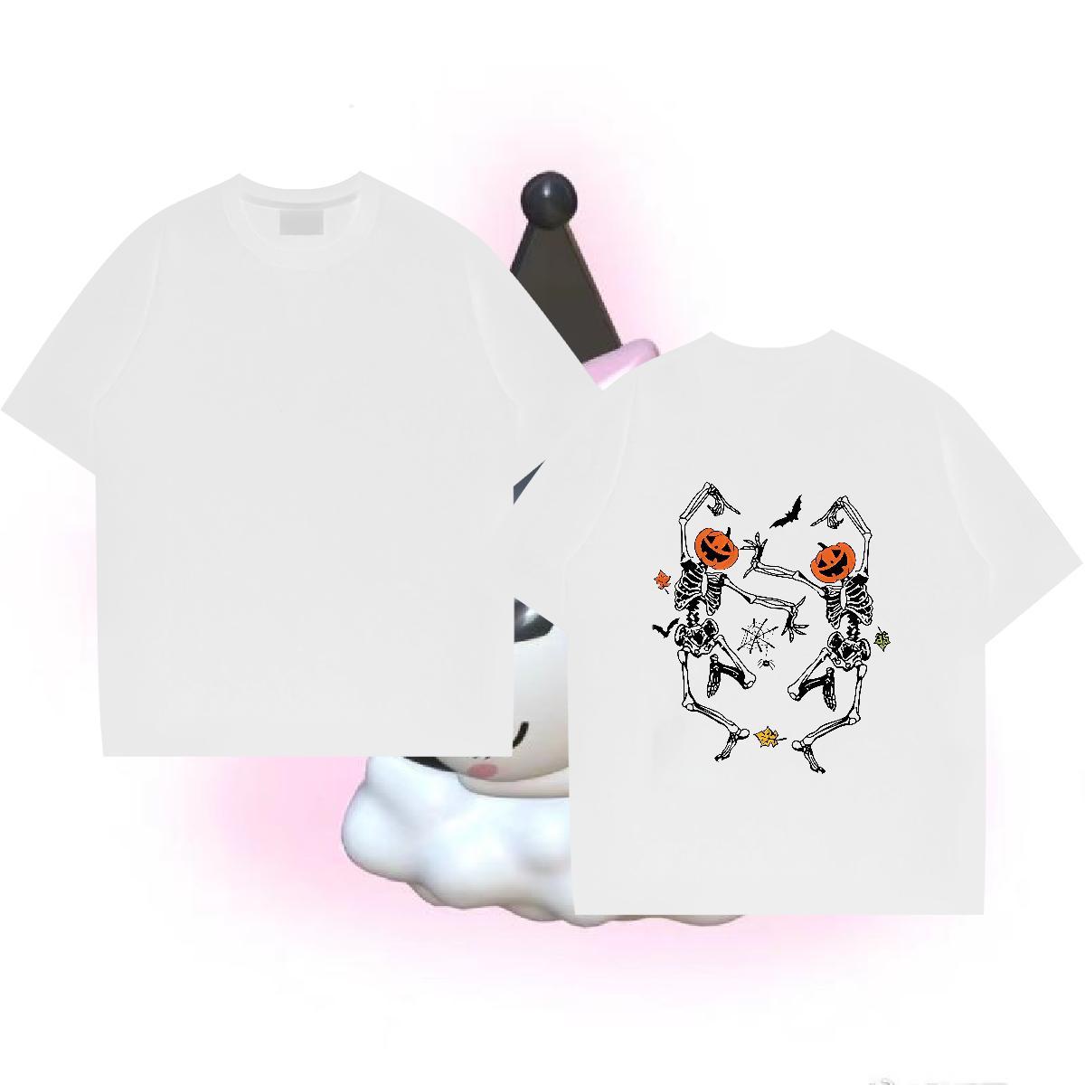 Classic T Shirts Men halloween Clothes 100% Cotton 230g Street Popular Customized Breathable Crew Neck Men Clothes T-Shirt