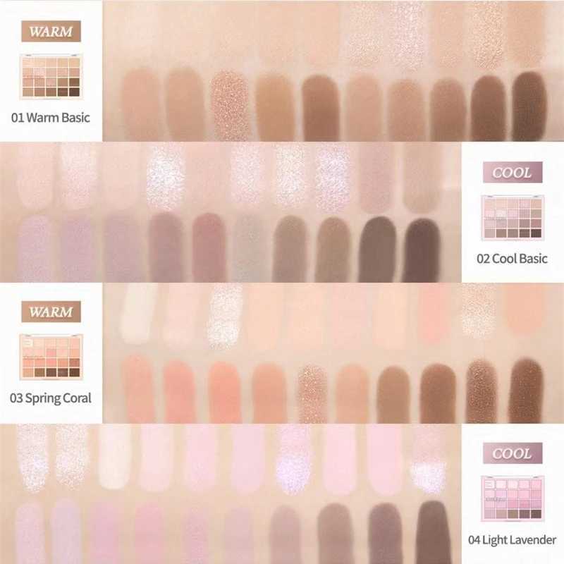 20Color Korean Low Saturation Eyeshadow Palette Purple Matte lescent Long Lasting Waterproof Glitter Eye Shadow Eye MakeupW241212