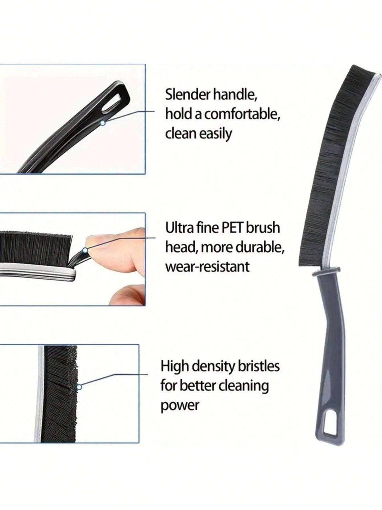 1/3pcs Car Long Gap Brush Cleaning Multi-function Brush Window Sliding Door Toilet Hard Brush Kitchen Tile Brush