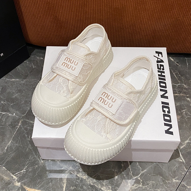 Ddmysports Summer New Instagram Korean Breathable Canvas Female Trendy Student Two Wear Casual Versatile Little White Shoes C Outdoor