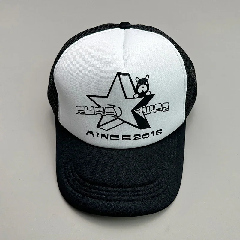 Cool Street Hip Hop Alphabet Colorful Mesh Mens Baseball Hat Cotton Summer Adjustable Breathable Snap Button Sports 240812