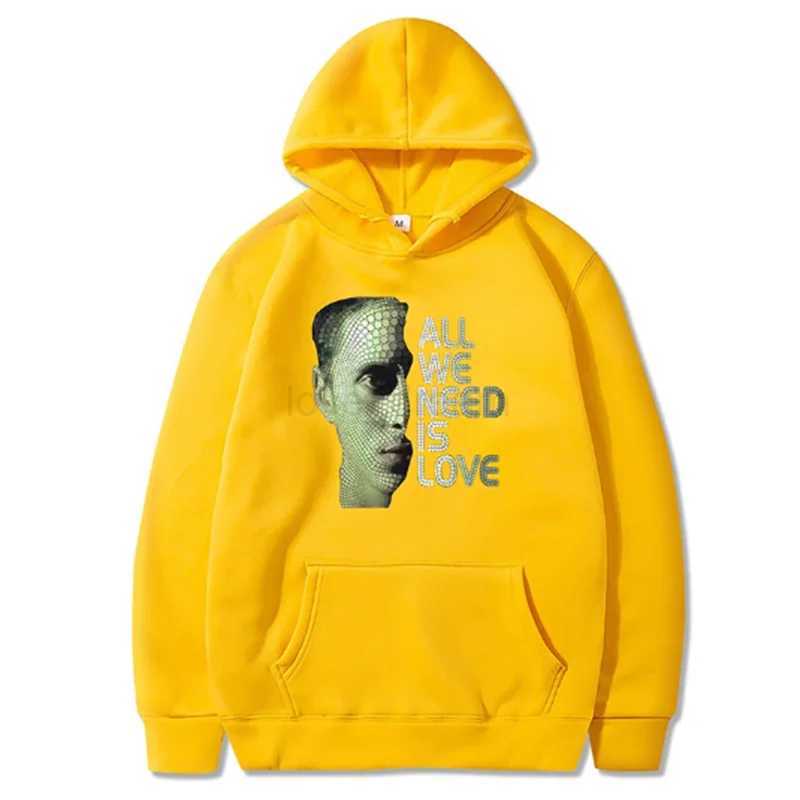 All We Need Is Love Canserbero Hoodies Men Fashion Letter Graphic Printed Sweatshirts Women Casual Harajuku Streetwear PulloversXJ240812