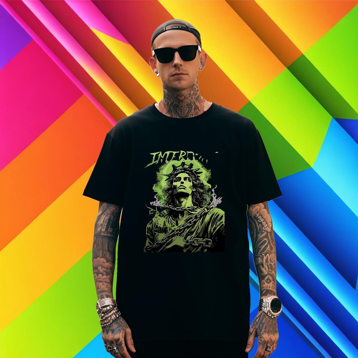 Men T Shirts 230g Cotton portrait Spring Summer Breathable Soft Oversized 3XL 4XL Tshirts Brand Loose Tops Tees
