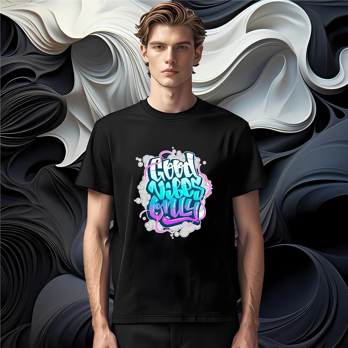 Classic 230g Pure Cotton T-Shirts Street Wear Couples T Shirts Tops Shirt Round Neck Short Sleeve Cool Floral Print