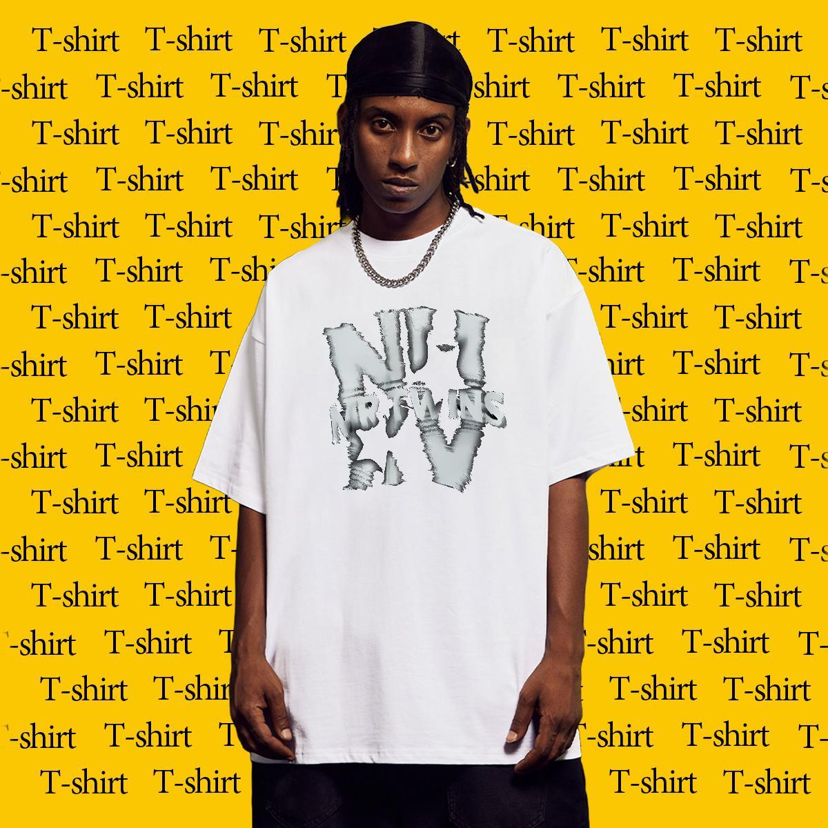 Brand T Shirts Men letter Clothings 230g 100% Cotton Daily Outfit Cool Graphic Breathable Short Sleeve Mens Tshirts