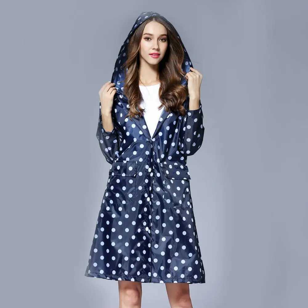 29 Girl Lady Hooded Raincoat Outdoor Travel Waterproof Riding Cloth Rain coat for Women Poncho Long Rainwear raincoat jacket Y240810